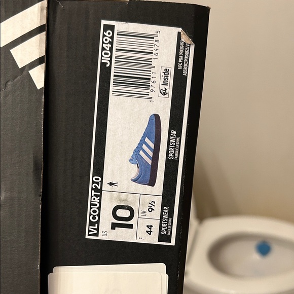 Adidas VL Court 2.0 - Blue with White Stripes - Picture 1 of 10
